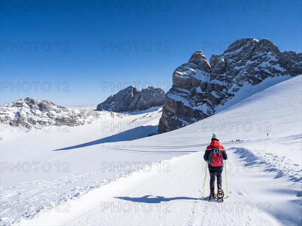 Blue sky over winter landscape