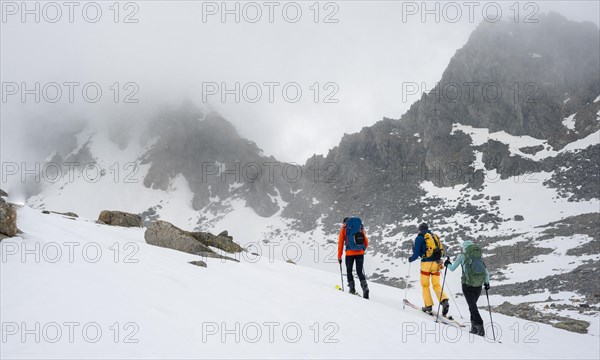 Ski tourers in winter