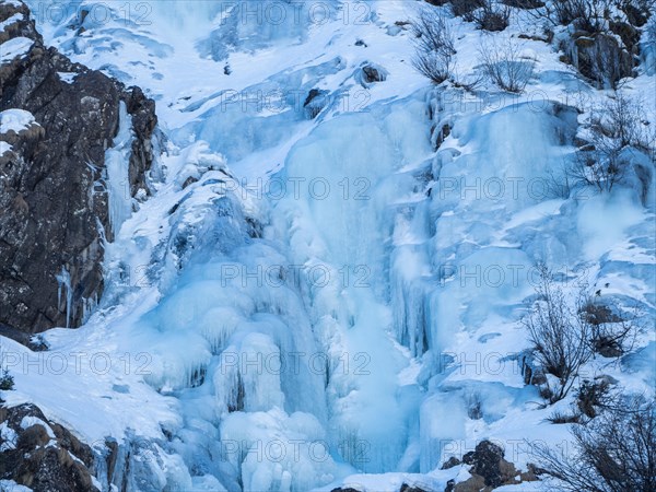 Waterfall in winter