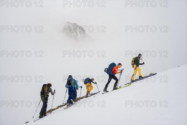 Ski tourers in winter