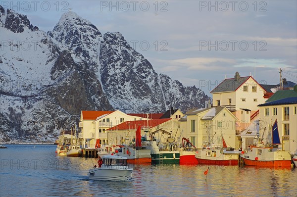 Small fishing boats in a harbour