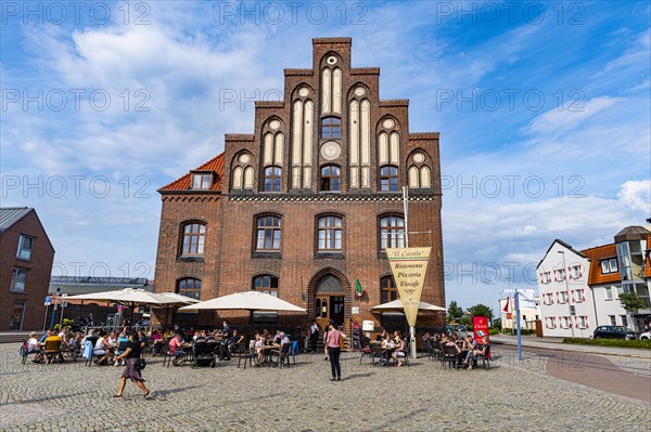 Hanseatic house in the harbour of the