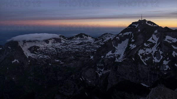 Blue hour over Saentis summit