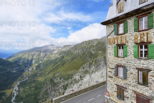 Hotel Belvedere on the Furka Pass road