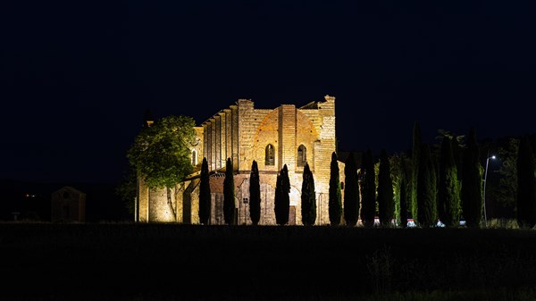 The ruins of the church of San Galgano Abbey