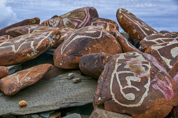 Praying stones on the Kailash Kora