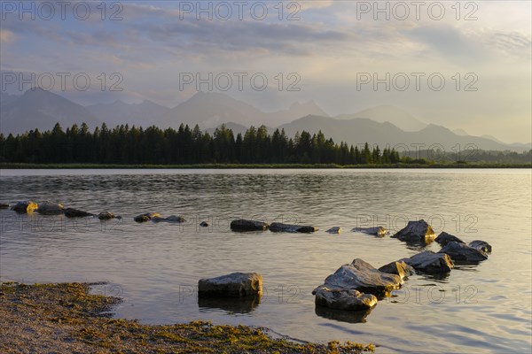Stones on the shore of the Hopfensee
