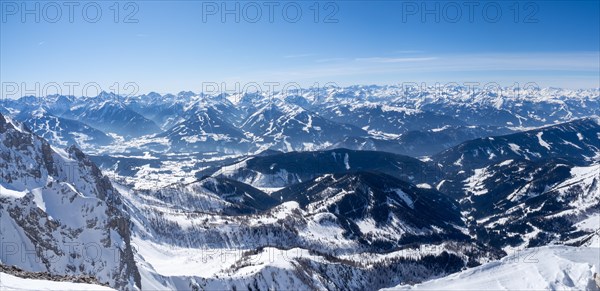 Blue sky over winter landscape