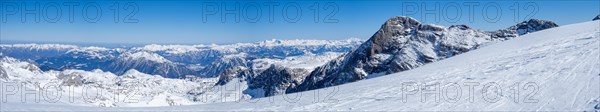 Blue sky over winter landscape