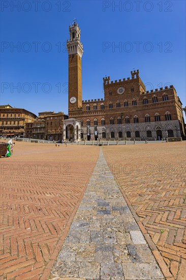 Brick pavement at the Piazza del Campo