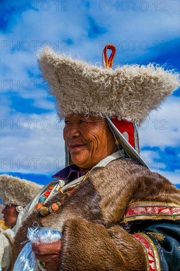 Traditional dressed man on the festival of the tribes in Gerze