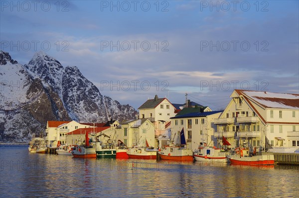 Small fishing boats in a harbour