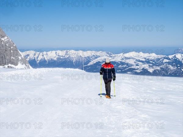 Blue sky over winter landscape