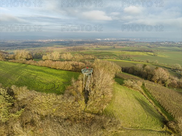 Lookout tower with view of western Lake Constance