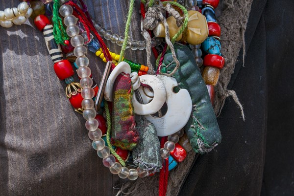 Close up of tibetan jewellery