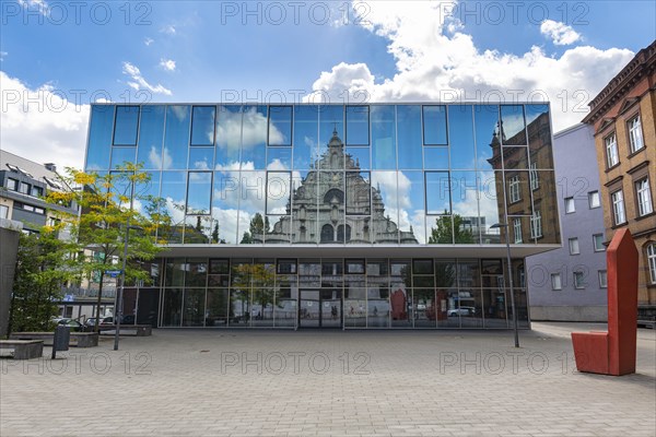 Little square before the Unesco world heritage site the Aachen cathedral