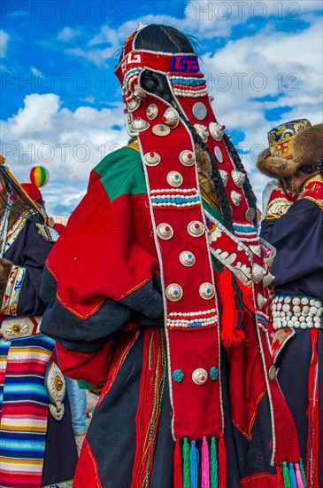 Traditional dressed woman on the festival of the tribes in Gerze Western Tibet