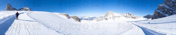 Blue sky over winter landscape