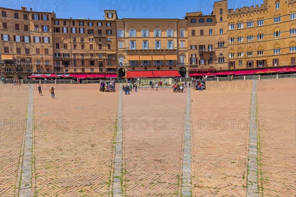 Brick pavement at the Piazza del Campo