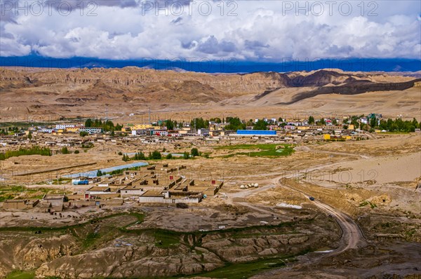 Overlook over the fertile valley of the kingdom of Guge