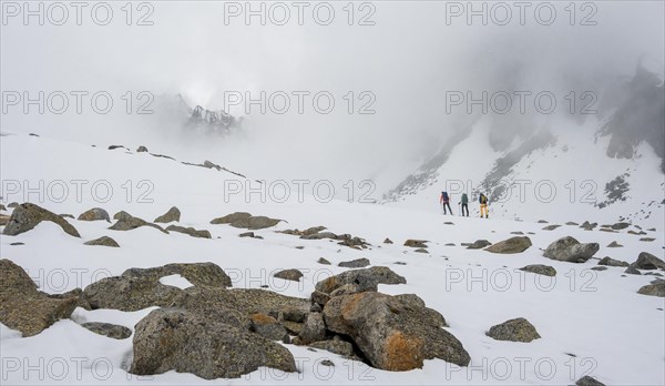 Ski tourers in winter