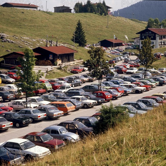 Car park on a summer Sunday