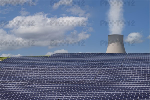 Solar plant with nuclear power station. Binsham