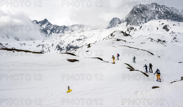 Ski tourers in winter