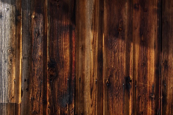 Wooden wall at a hut