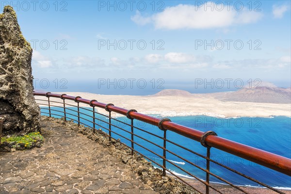 Graciosa island seen from Miraror del Rio viewpoint on Lanzarote Island