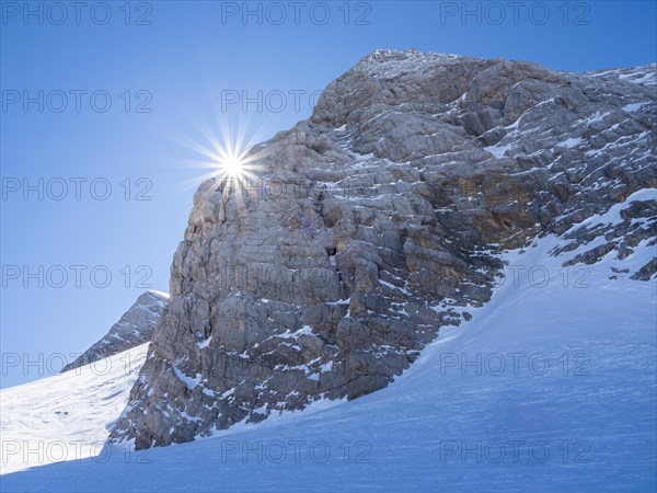 Blue sky over winter landscape