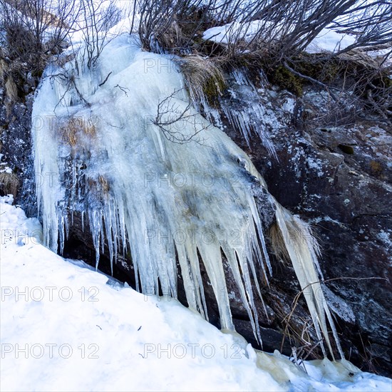 Waterfall in winter