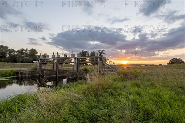 Sunset in the Westhavelland nature park Park