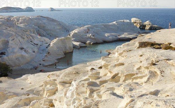 Rock formations of Sarakiniko on Milos