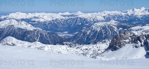 Blue sky over winter landscape