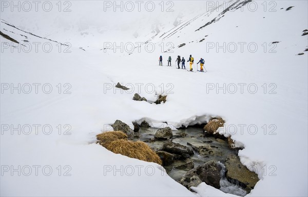 Ski tourers in winter