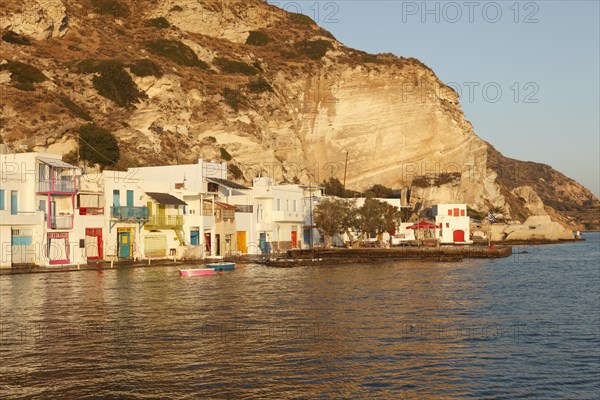 The Quaint Fishing Village with the Colorful Syrmata Boathouses in the small village of Klima on the island of Milos