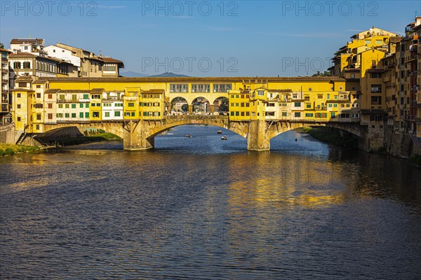 The Ponte Vecchio bridge over the river Arno