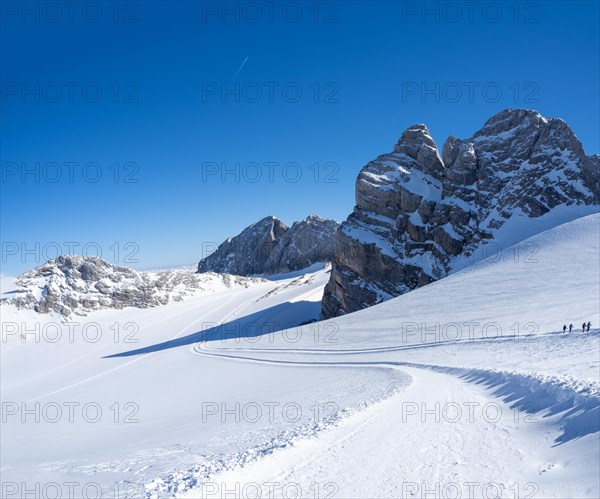 Blue sky over winter landscape