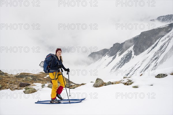 Ski tourers in winter