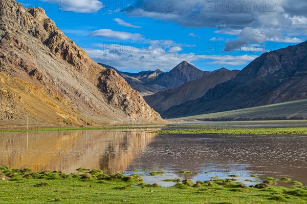 Beautiful mountain lake along the road from Ali and Gerze