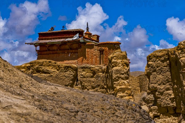 Collapsed houses in the kingdom of Guge