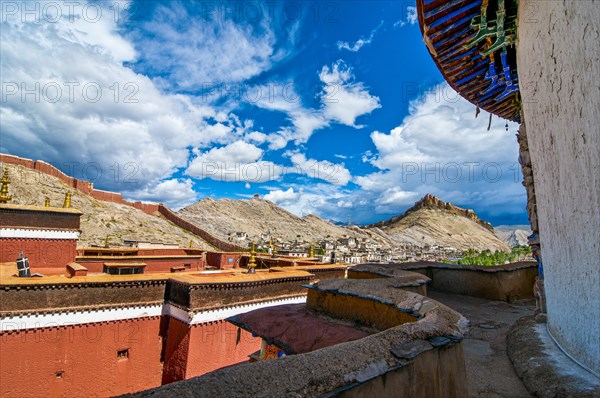 The old tibetan quarter before the Dzong