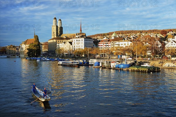 View over the Limmat to the Grossmuenster