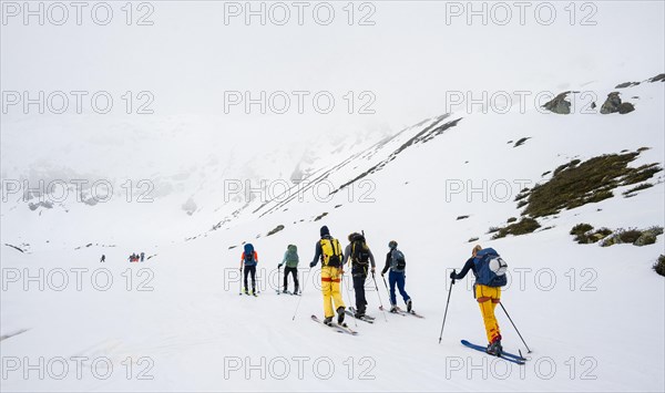 Ski tourers in winter