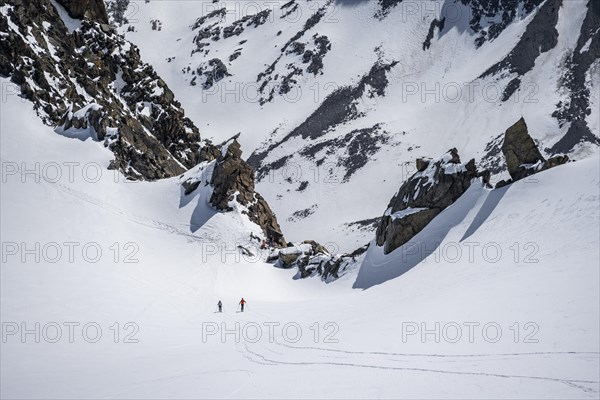 Ski tourers at the Turmscharte