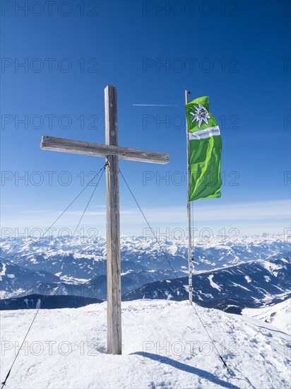 Blue sky over winter landscape