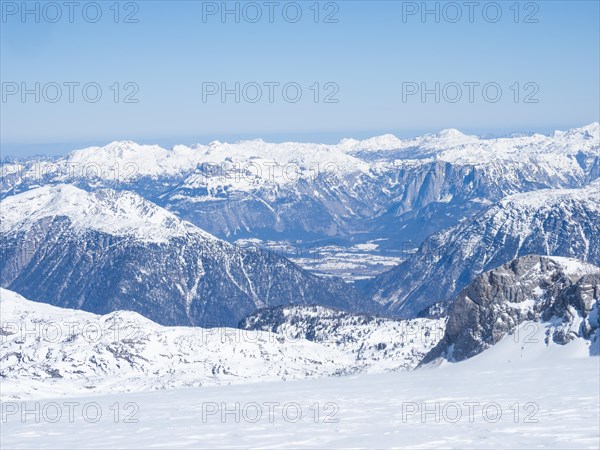 Blue sky over winter landscape