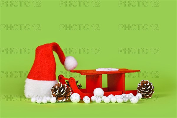 Seasonal Christmas decoration with miniature slide