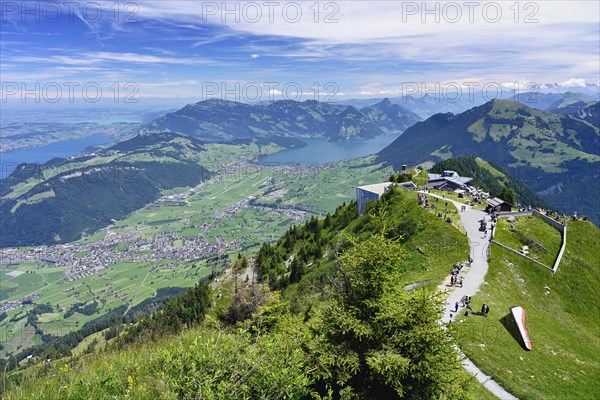 View of the mountain station of the Stanserhorn